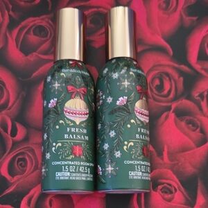 Bath & Body Works Fresh Balsam Room Spray - Festive Green and Gold